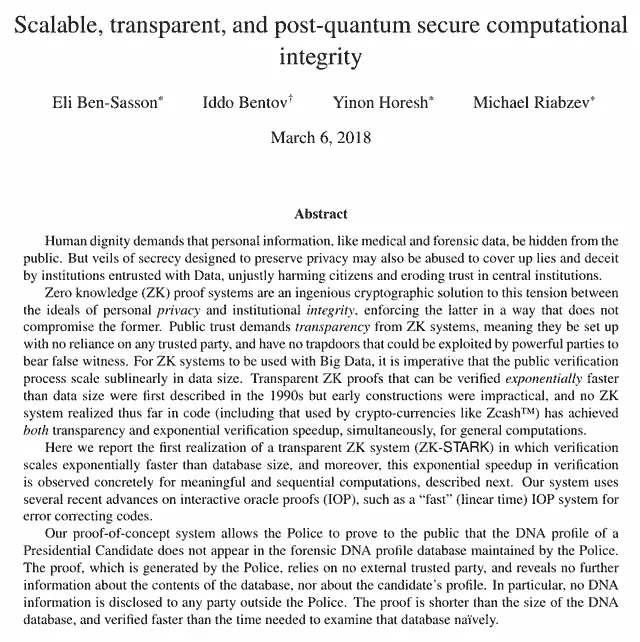 Scalable, transparent, and post-quantum secure computational integrity