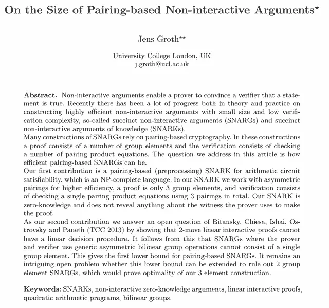 On the size of pairing-based non-interactive arguments