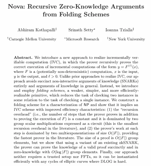 Nova: Recursive zero-knowledge arguments from folding schemes