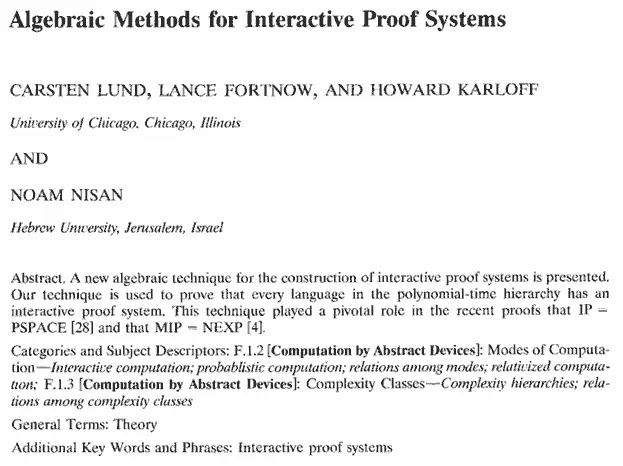 Algebraic methods for interactive proof systems