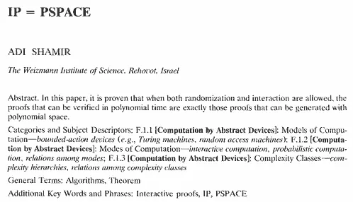 IP=PSPACE